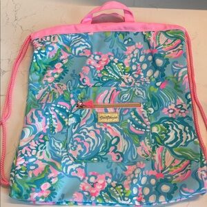 Lilly Pulitzer Pink and Blue Floral Backpack